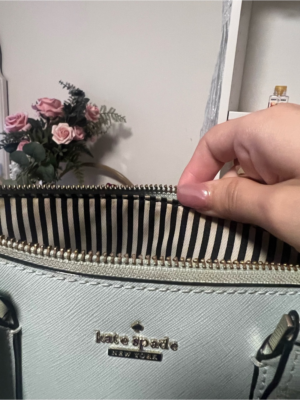 Kate Spade Mint Leather Top-Handle Mini Satchel - Picture 4 of 4